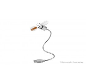 USB Mini Flexible Cooling Fan + LED Light Clock for PC Laptop