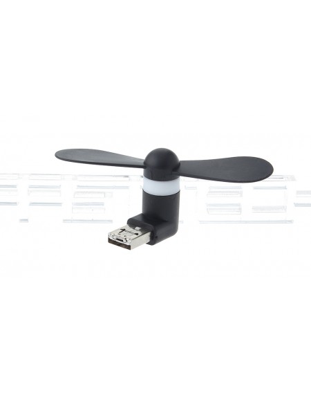 2-in-1 Micro-USB + USB Powered 2-Blade Mini Cooling Fan