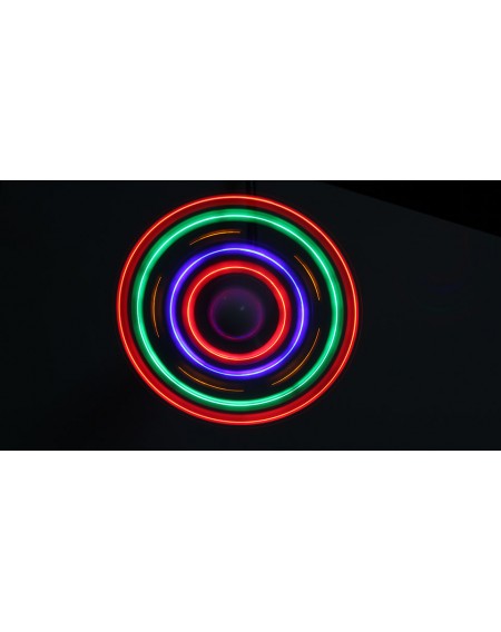 USB Powered Cooling Digital Graphic Fan w/ Colorful LED lights